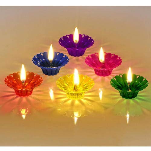 3D Reflection Diya - Traditional oil lamp with reflective design, perfect for festivals and ceremonies.