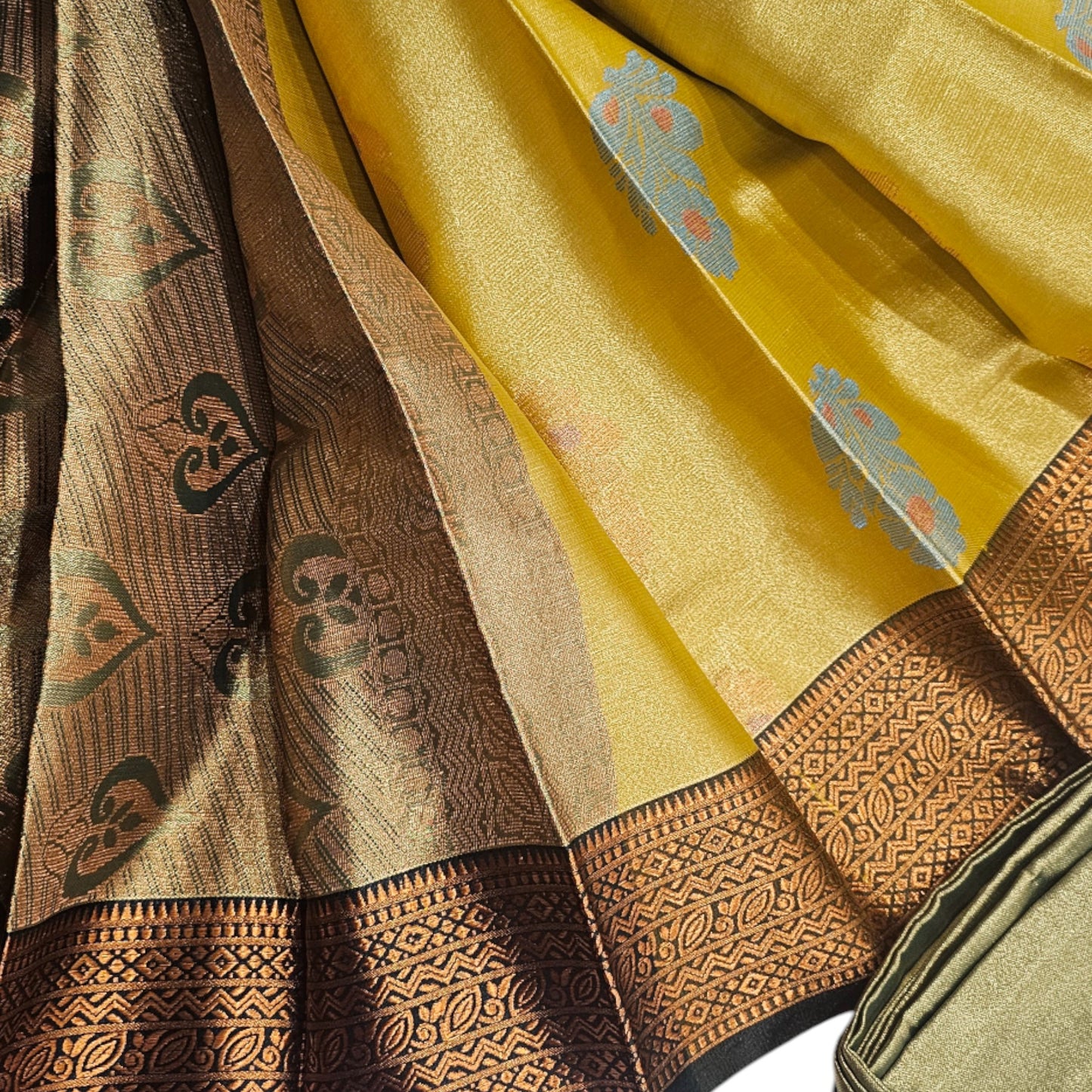 Golden Yellow Tissue Soft Silk Saree - A Luxurious Choice