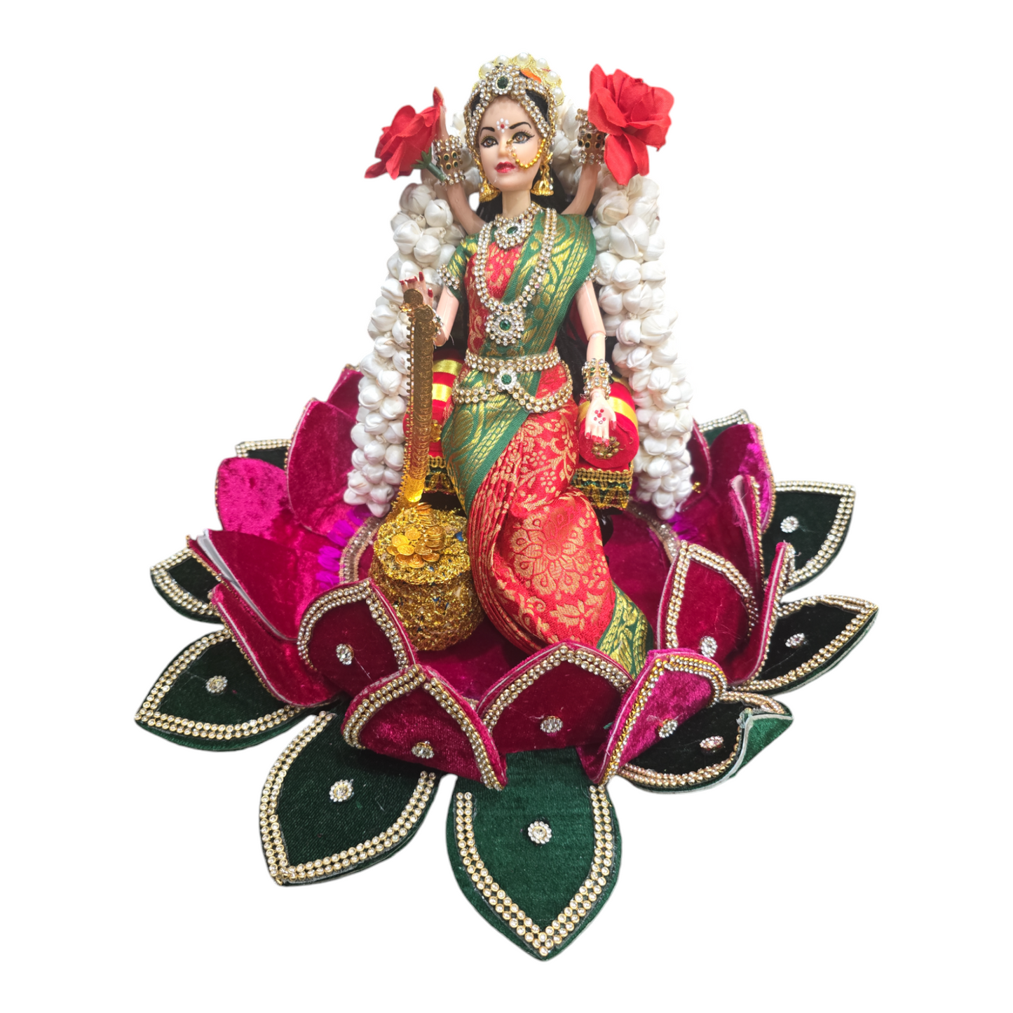 Varalakshmi Amman in Lotus 10 inch, 1 each